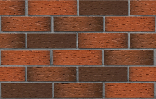 Клинкер фасадный ЛСР 0,71 НФ красный флешинг "Ноттингем" береста