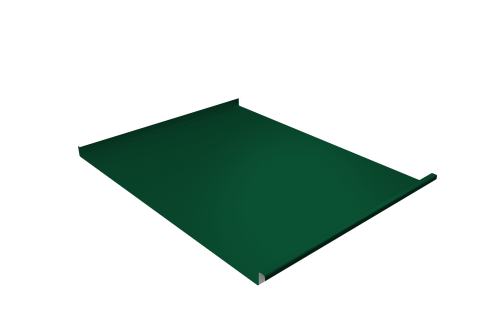 Фальц двойной стоячий Grand Line 0,5 Satin Matt TX с пленкой на замках RAL 6005 зеленый мох