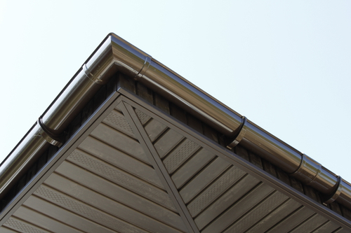 Соединитель желобов Premium, каштан