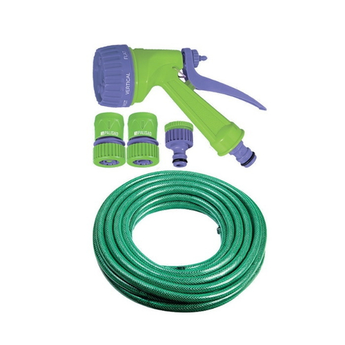 Набор поливочный, шланг 1/2", 25 м, 7 режимов пистолет, соединитель, адаптер Palisad
