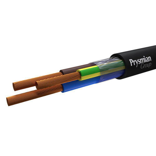 Провод гибкий ПВС 3х2,5 чёрный ГОСТ 7399-97 (бухта 100 м) РЭК-PRYSMIAN