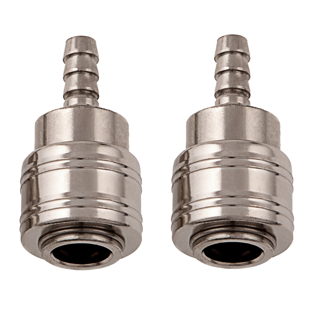 Муфта универсальная быстросъемная ("мама") 3/8, со штуцером "елка" под шланг 8 мм, 2 шт, Stels