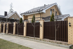 Штакетник Круглый фигурный 0,45 PE-Double RAL 8017 шоколад