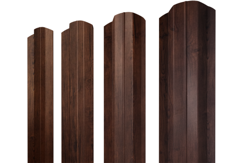 Штакетник М-образный B фигурный 0,45 Print-Double Premium Cherry Wood Fresh