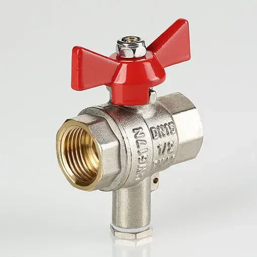 Кран шаровый для подключения датчика температуры ½"в x ½"в Valtec VT.247.N.04