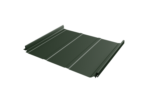 Кликфальц Pro Line Grand Line 0,5 GreenCoat Pural BT с пленкой на замках RR 11 темно-зеленый (RAL 6020 хромовая зелень)