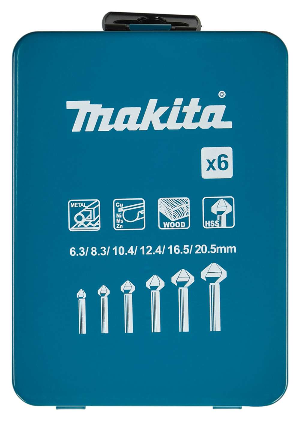 Набор зенкеров 6.3-20.5 мм, 6 шт Makita D-42204