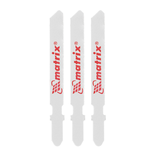 Полотна для электролобзика по металлу, 3 шт, 50 х 0.8 мм, HSS, EU- хвостовик Matrix