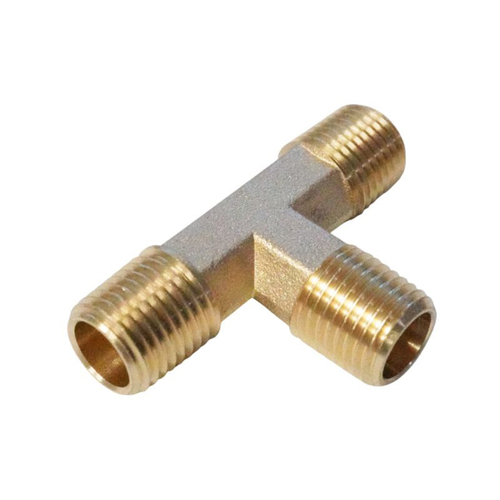 WDK-23PMB Фитинг T - образный, резъба 1/4" PT, M-M-M (внешний), латунь
