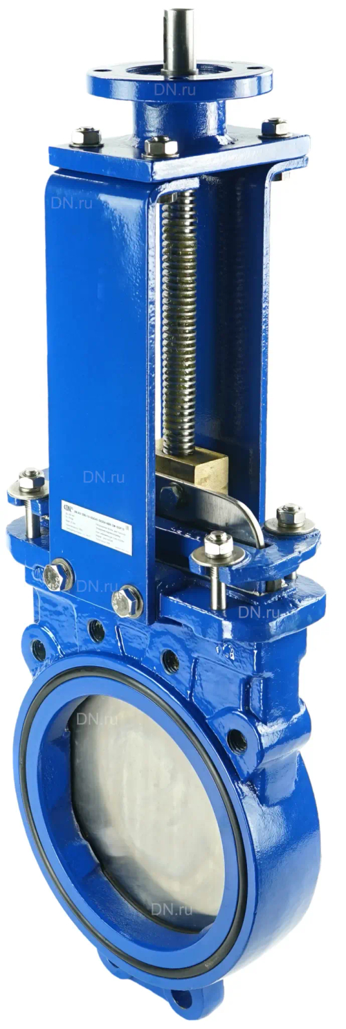 Задвижка шиберная DN.ru GVKN1331N-2W-Fb-ISO Ду200 Ру16 двусторонняя, межфланцевая, шпиндель - невыдвижной, корпус - чугун GGG40, шибер - нержавеющая сталь 304, уплотнение - NBR, с ISO-фланцем и голым штоком, круглый шток 22, F10