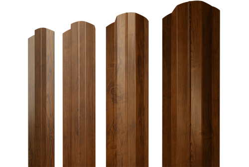 Штакетник М-образный B фигурный 0,45 Print Elite Golden Wood TwinColor