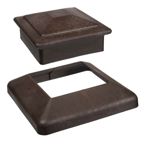 Крышка+юбка пластик 100х100мм для ограждения TalverWood