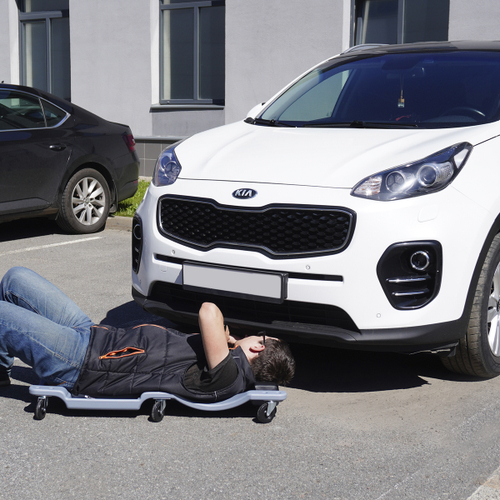 OPT-40130G Лежак ремонтный, подкатной, пластиковый, серый