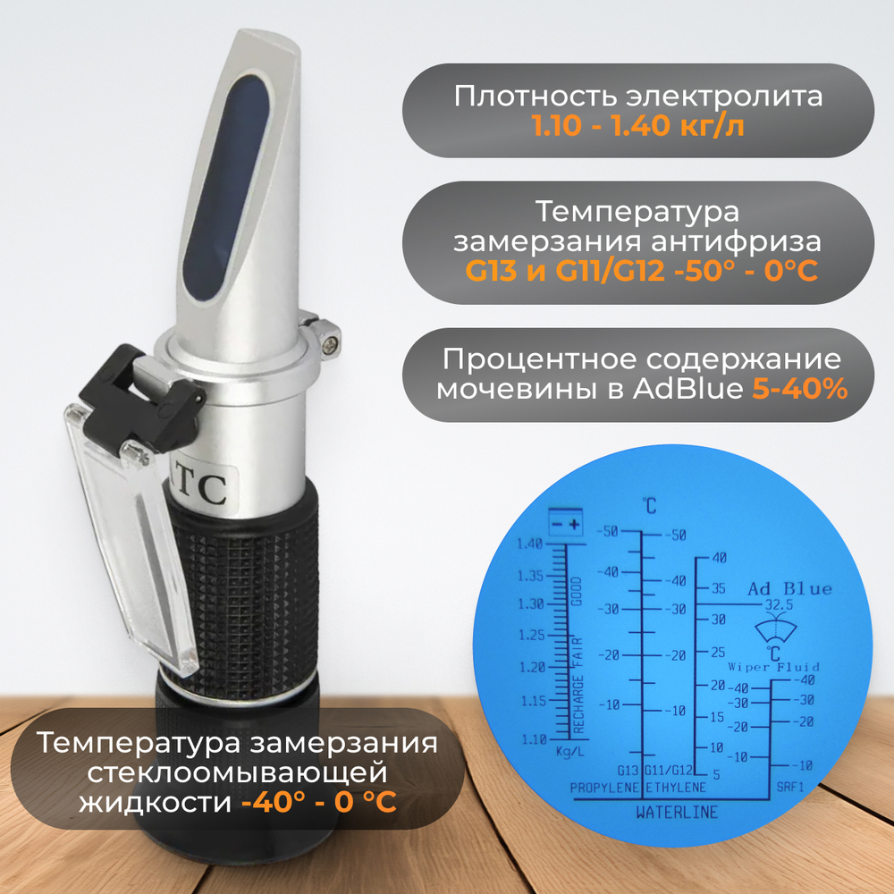 WDK-214086 Рефрактометр автомобильный 4в1