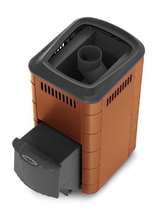 Печь для бани ТМФ Тунгуска 2017 Inox дверца антрацит терракота