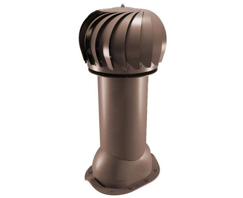 Роторная вентиляция для металлочерепицы d110мм, h-550мм утепленная, шоколад RAL 8017