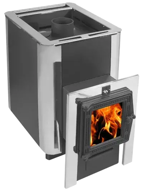 Печь для бани Термофор ДоброПар Carbon 18 закр.каменка чуг дверца со стеклом антрацит