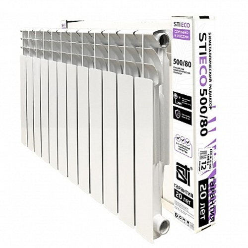 Биметаллический радиатор STI ECO RUS BM 500/80 12 сек.