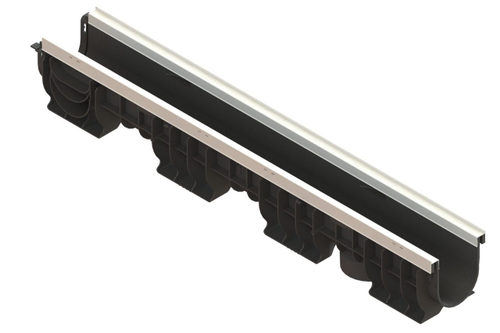 Лоток водоотводный пластиковый PolyMax Basic DN100 h155