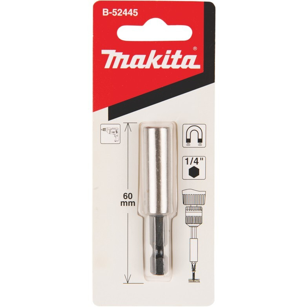 Намагниченный держатель насадок, 60 мм, 1/4, E-form (MZ) Makita B-52445