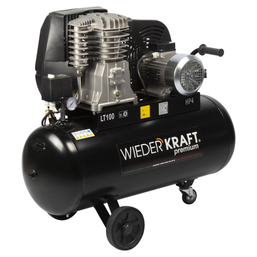 WDK-91054  Масляный поршневой компрессор с ременным приводом: 541 л/мин, 100л., 10 бар;380В/3,0 кВт.