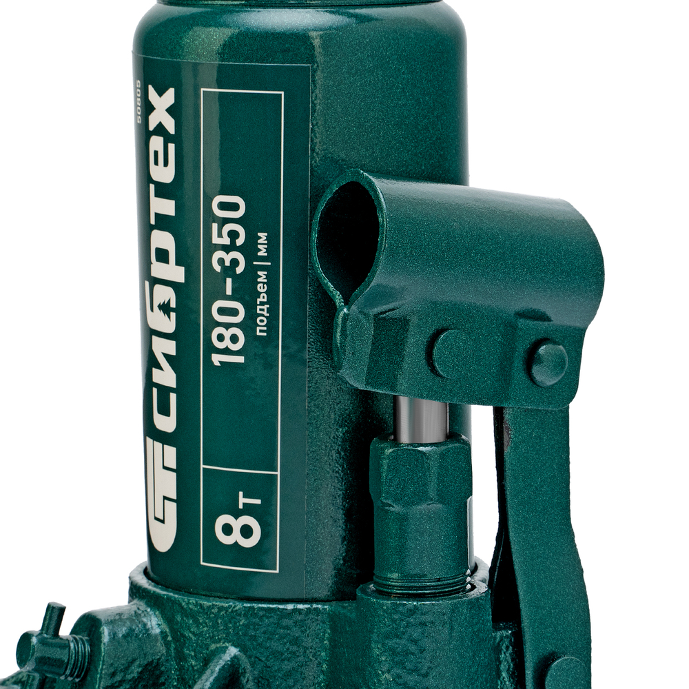 Домкрат гидравлический бутылочный, 8 т, 180-350 мм Сибртех