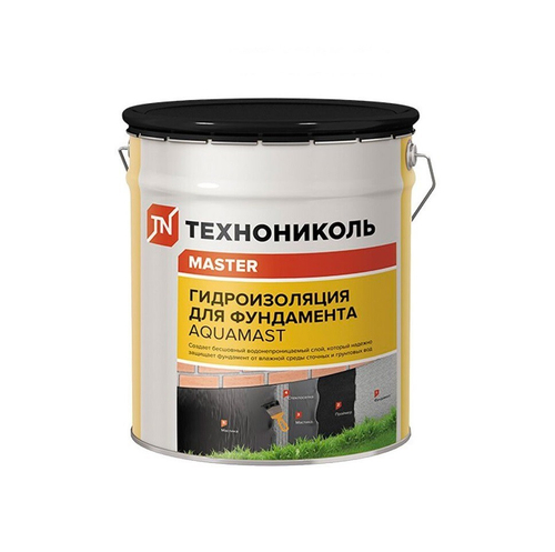 Мастика битумная ТехноНиколь AquaMast для фундамента 18 кг, шт