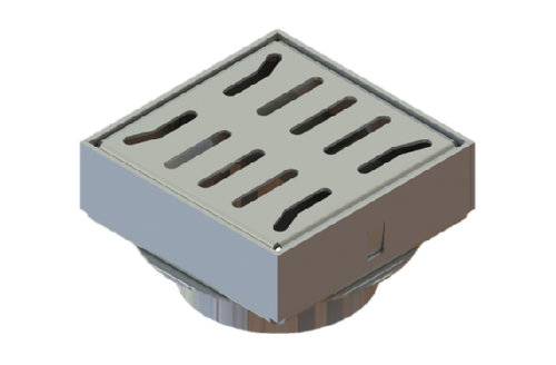 Трап водоотводной 150х150 из оцинкованной стали с отводом