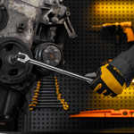 Набор инструментов, 1/2", 3/8", 1/4", CrV, S2, пластиковый кейс, 232 предмета Denzel