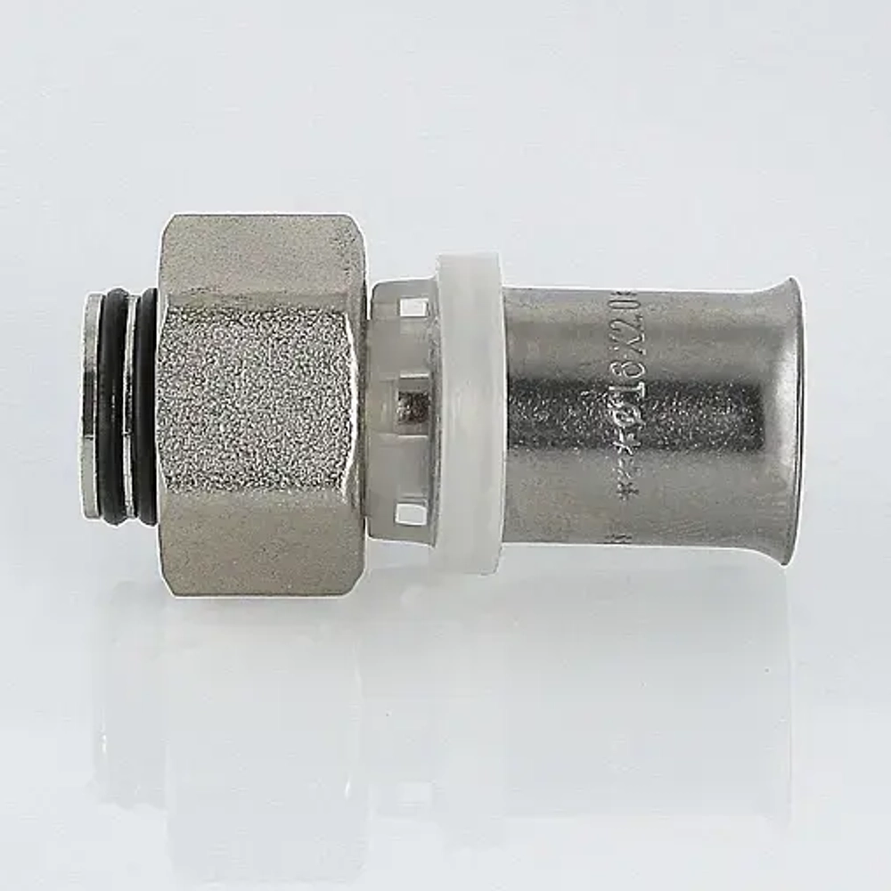 Муфта пресс с накидной гайкой 16мм x ½"к Valtec VTc.712.N.1604