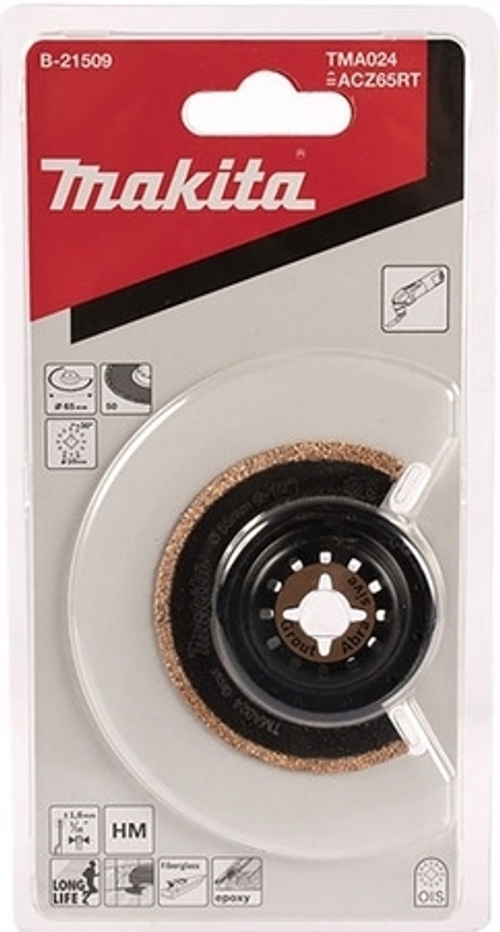 Диск карбидный по керамике, 65х1.6, K50, TMA024 для мультитула Makita B-21509