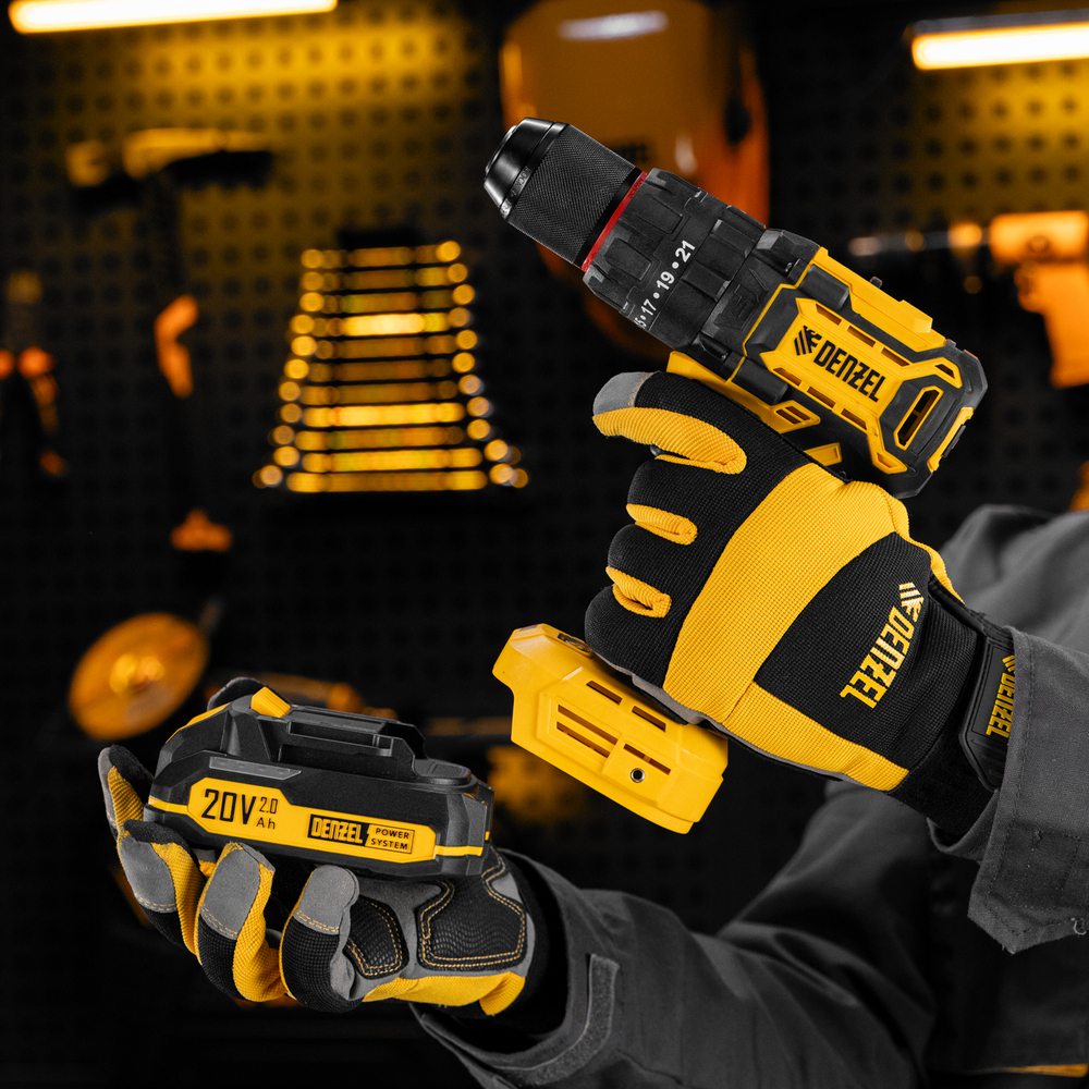 Дрель-шуруповерт аккумуляторная ударная бесщет. CIDH-BL-20, Li-Ion, 20 В// Denzel