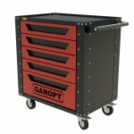 Gt5.red Тележка инструментальная Garopt 5 ящиков КРАСНАЯ, Серия "Low-cost"