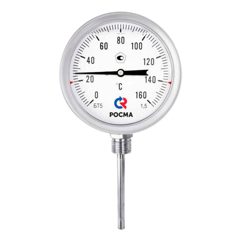 Термометр радиальный Росма БТ-52.22G до 16G°C под ГЗ L=1GG G1/2 1.5 биметаллический коррозионностойкий 1GG мм, тип БТ-52.22G, радиальное присоединение, шкала (G-16G°C), длина штока L= 1GGмм, резьба G1/2, класс точности 1.5, готовый к гидрозаполнению
