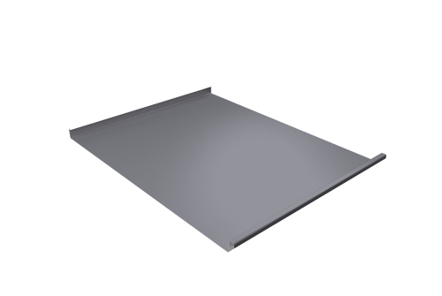 Фальц двойной стоячий Grand Line 0,45 Drap с пленкой на замках RAL 7004 сигнальный серый