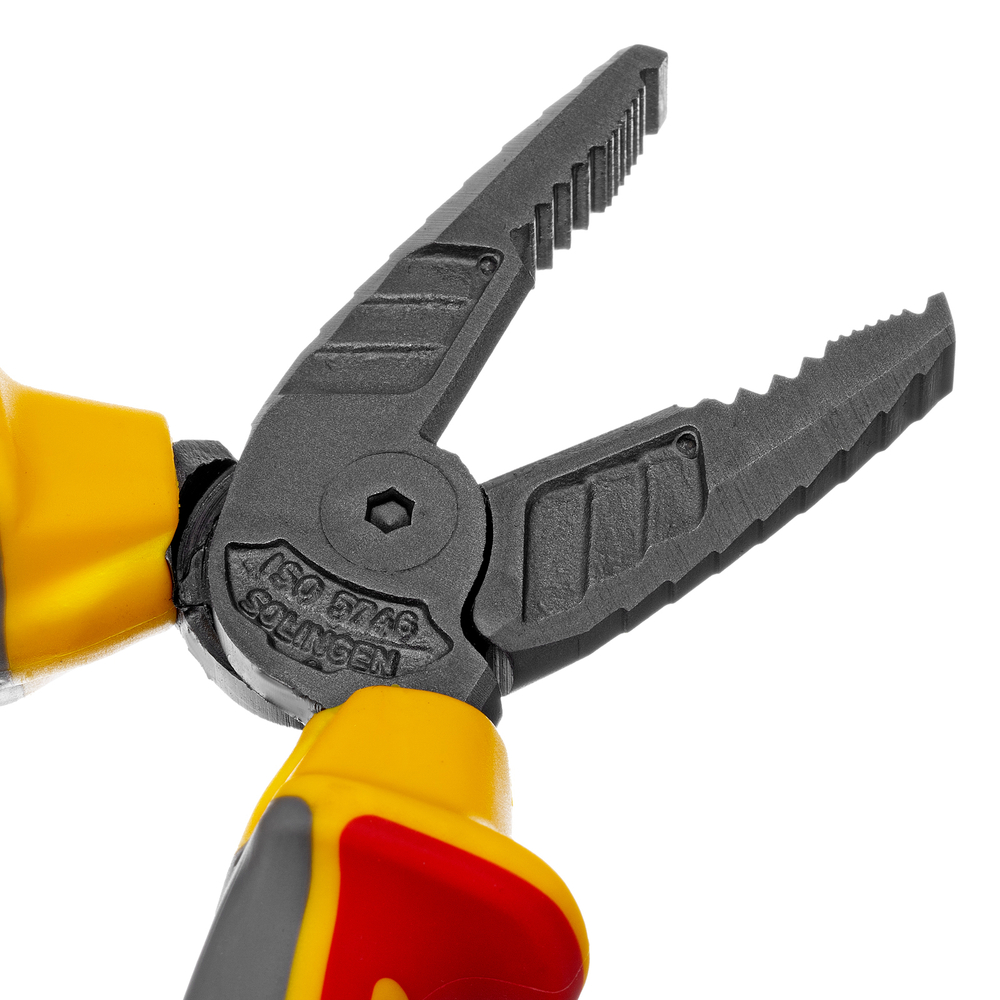 Плоскогубцы комбинированные, диэлектрические трехкомпонентные рукоятки до 1000 В, 165 мм Denzel