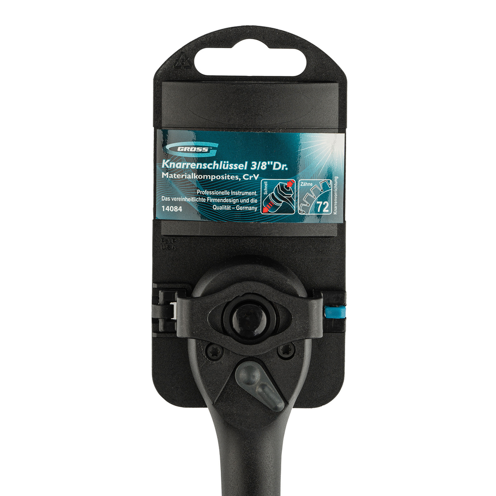 Ключ-трещотка 3/8", CrV, 72 зуба, с быстрым сбросом Gross