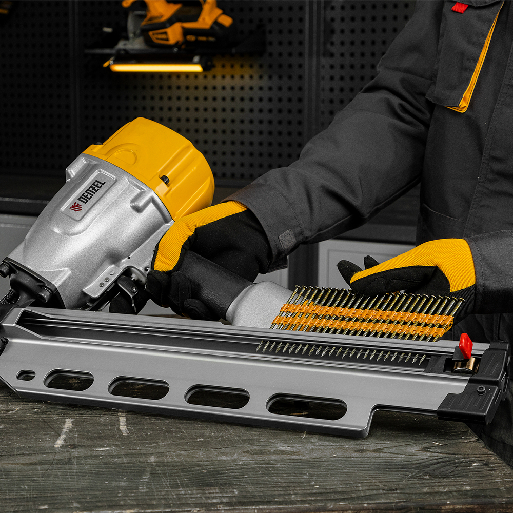 Гвозди для пнев. нейлера (крашен.) длина - 75 мм, диам. - 3,05 мм, 2000 шт. Denzel