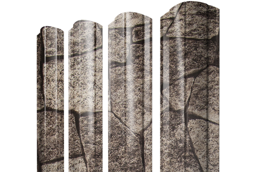 Штакетник Круглый фигурный 0,45 Print Elite King Stone TwinColor