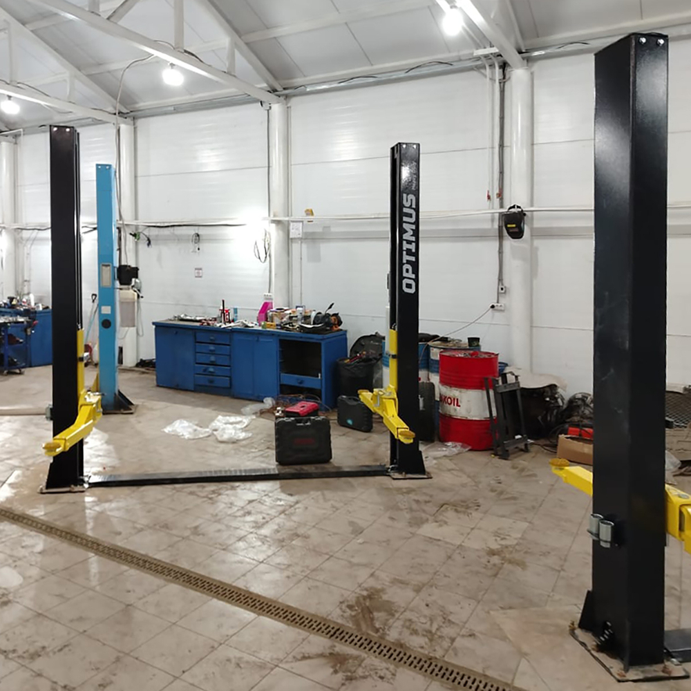 SF-OPT-4T/220 Подъемник двухстоечный с нижней синхронизацией 4 тонны, двухст. разбл., 220В