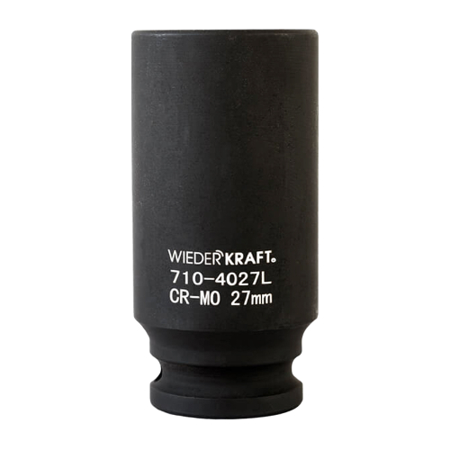 WDK-710-4027L Головка торцевая ударная глубокая 1/2", 6 гр. 27 мм.