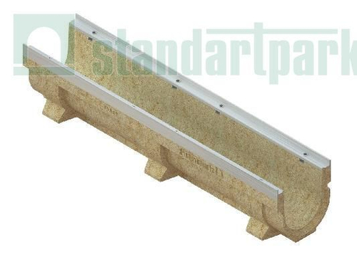 Лоток водоотводный CompoMax Drive полимербетонный усиленный H210 кл.С,D,Е