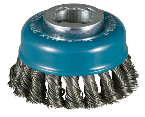 Щетка проволочная чашечная X-lock (d80 мм, толщ. проволоки 0,5 мм, пучки) Makita D-73380