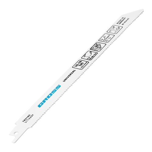 Полотна универсальные для сабельной пилы 4431VP - S1122VF, 180 x 1.8-2.5 мм, 2 шт. Gross