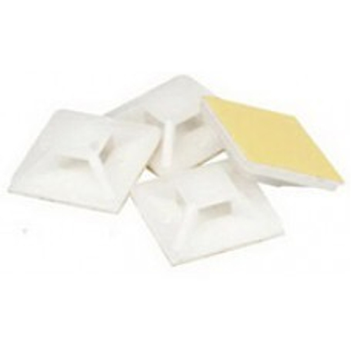 Площадка самоклеющаяся для хомут-стяжек белая 19х19