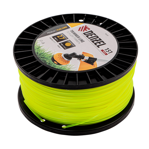 Леска для триммера круглая, 2,7мм х 151м, на DIN катушке FLEX CORD,  Denzel
