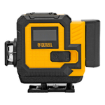 Лазерный уровень мультипризменный DLV-360-3C, 30 м, зеленый луч, Li-Ion 2,4 Aч, кейс// Denzel