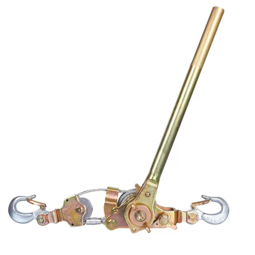 Лебедка ручная рычажная DK-1000, тяговое усилие 1.0 тн, с канатом