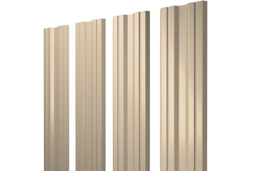 Штакетник Twin с прямым резом 0,45 Drap TX RAL 1015 светлая слоновая кость