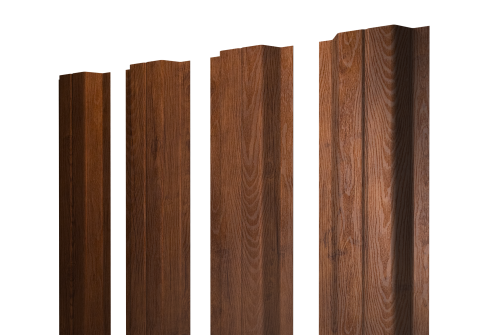 Штакетник П-образный A с прямым резом 0,45 Print-Double Premium Golden Wood Fresh